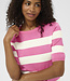KAFFE T-Shirt LIZZA STRIPED KAFFE SPRING PINK CHALK 108929
