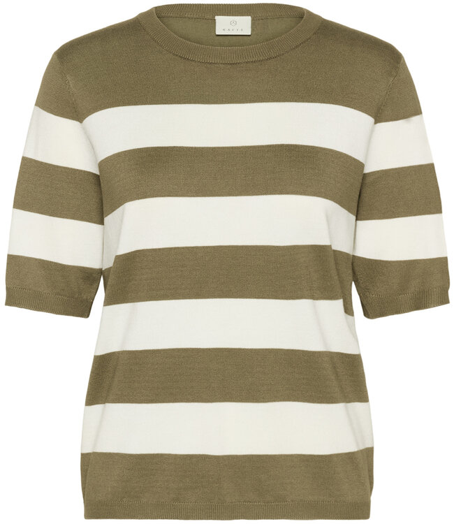 KAFFE T-Shirt LIZZA STRIPED KAFFE SPRING DUSKY CHALK 108930
