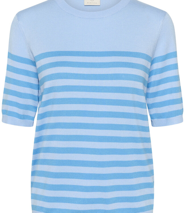 KAFFE T-Shirt LIZZA STRIPED KAFFE SPRING BLUE 108931