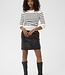KAFFE Pull BOATNECK LIZZA KAFFE CHALK BLACK STRIPE 108922