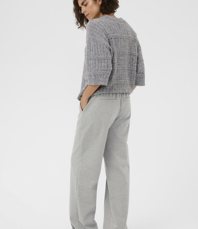 KAFFE Broek JENNY STRAIGHT KAFFE GREY MELANGE 100123