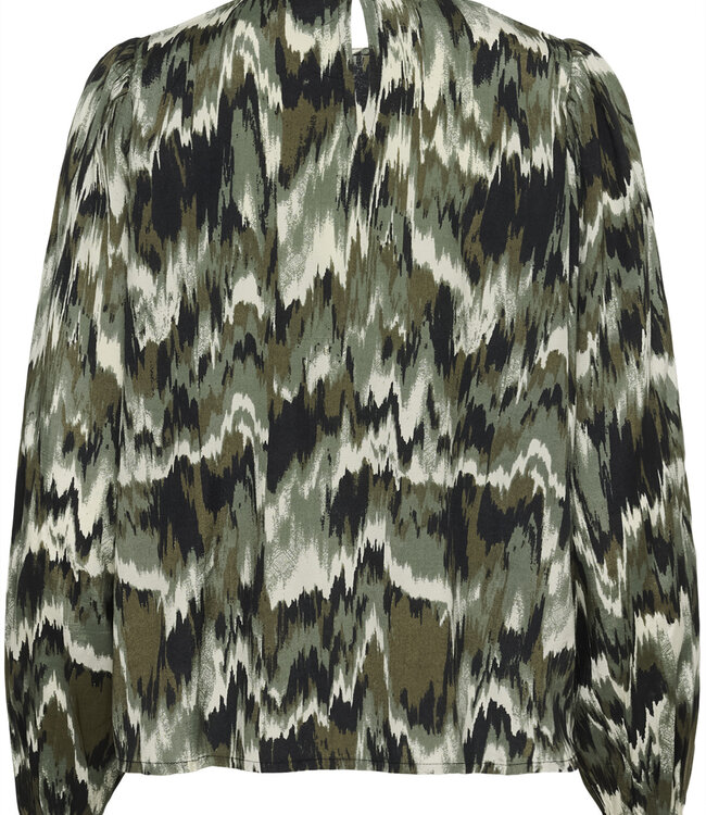 KAFFE Blouse KIA KAFFE GREEN BLACK ABSTER 108748