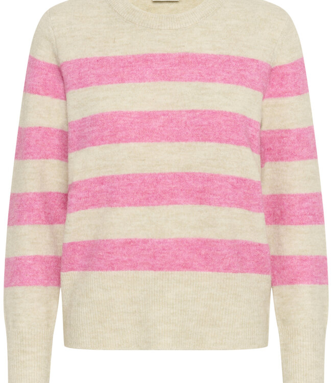 KAFFE Pull NIEL KAFFE STRIPED FEATHER GRAY MELANGE 108950