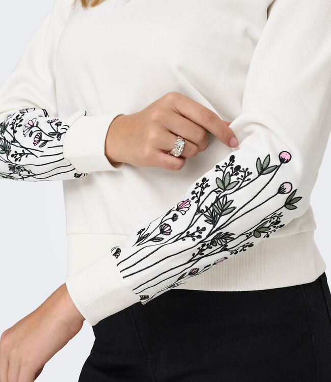 JDY Pull SWEATER PARIS JDY CLOUD DANCER FLOWER