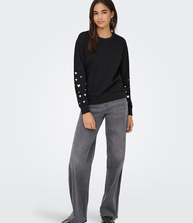 JDY Pull SWEATER PARIS JDY BLACK HEART