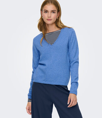 ONLY Pull LOYAL LIFE V-NECK ONLY ULTRAMARINE