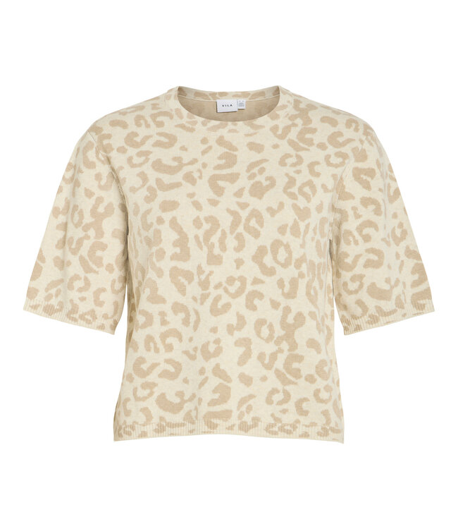 VILA T-Shirt MAYAS VILA LEO NATURAL