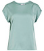 VILA T-Shirt ELLETTE SATIN O-NECK VILA BLUE SURF