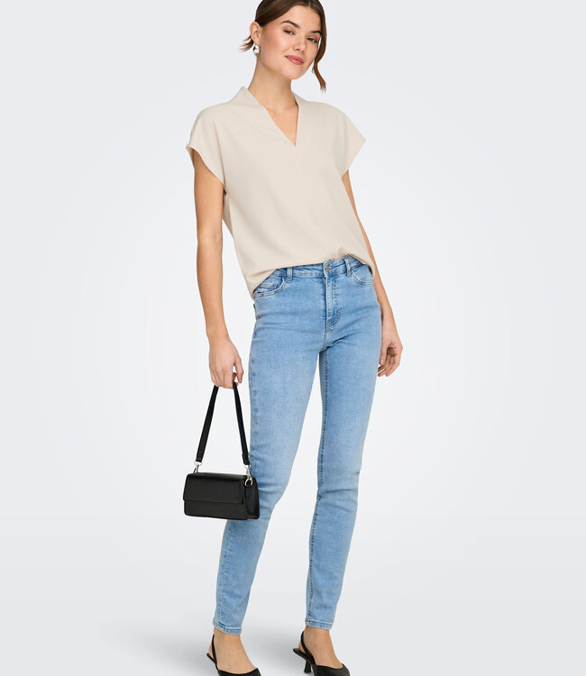 VILA Blouse JOY V-HALS JDY SANDSHELL