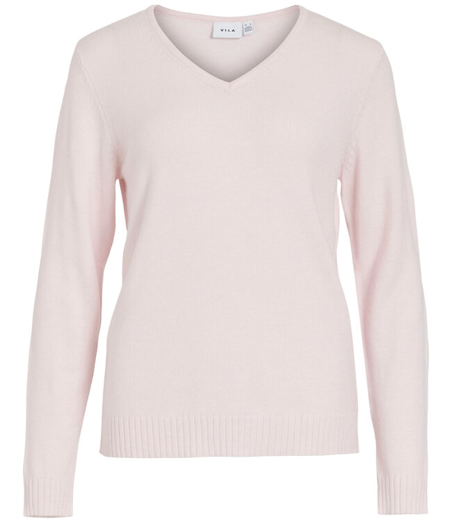 VILA Pull RIL V-NECK  VILA CHERRY BLOSSOM