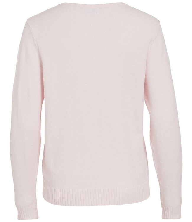 VILA Pull RIL V-NECK  VILA CHERRY BLOSSOM