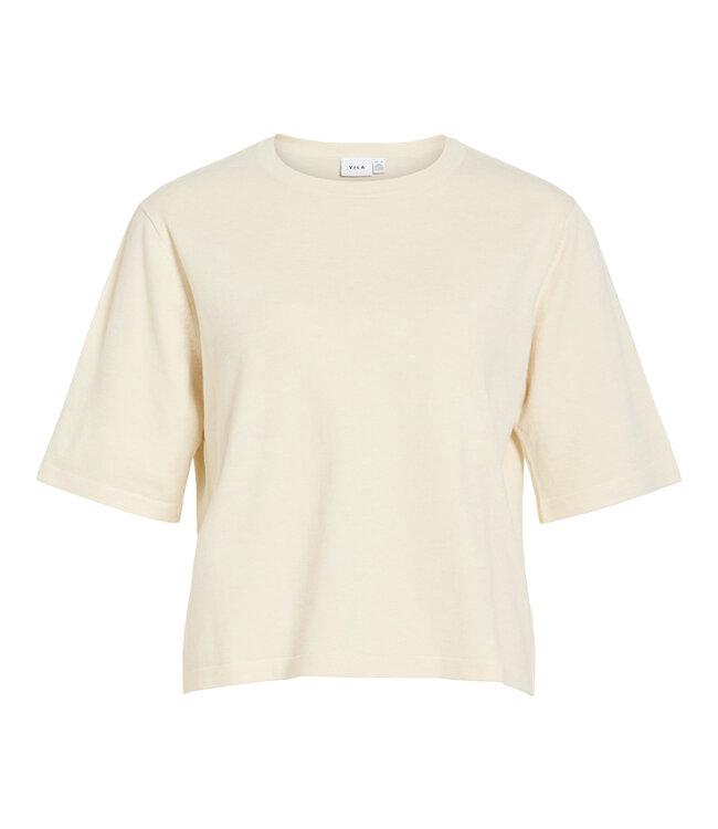 VILA T-Shirt MALU O-NECK VILA  SANDSHELL