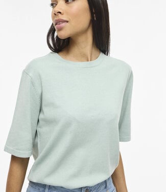 VILA T-Shirt MALU O-NECK VILA  BLUE SURF