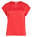 VILA T-Shirt ELLETTE SATIN O-NECK VILA HIBISCUS