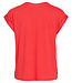 VILA T-Shirt ELLETTE SATIN O-NECK VILA HIBISCUS