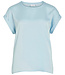 VILA T-Shirt ELLETTE SATIN O-NECK VILA NANTUCKET BREEZE