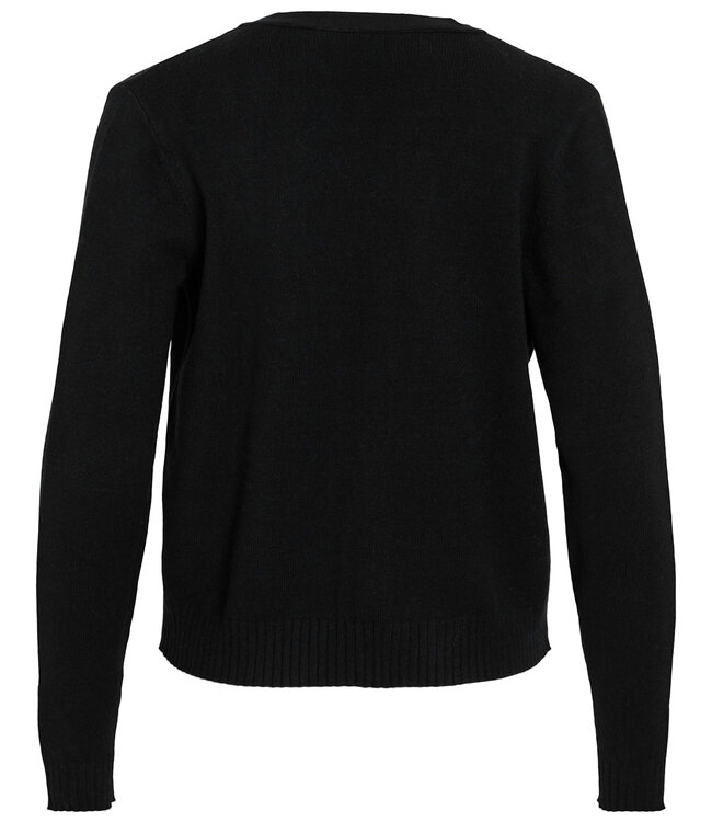 VILA Vest CARDIGAN RIL SHORT VILA BLACK
