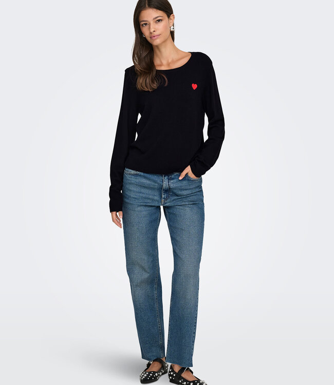 JDY Pull KATE KNIT O-NECK JDY BLACK HEART