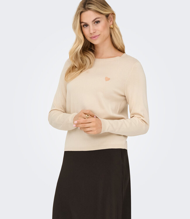 JDY Pull KATE KNIT O-NECK JDY BIRCH HEART