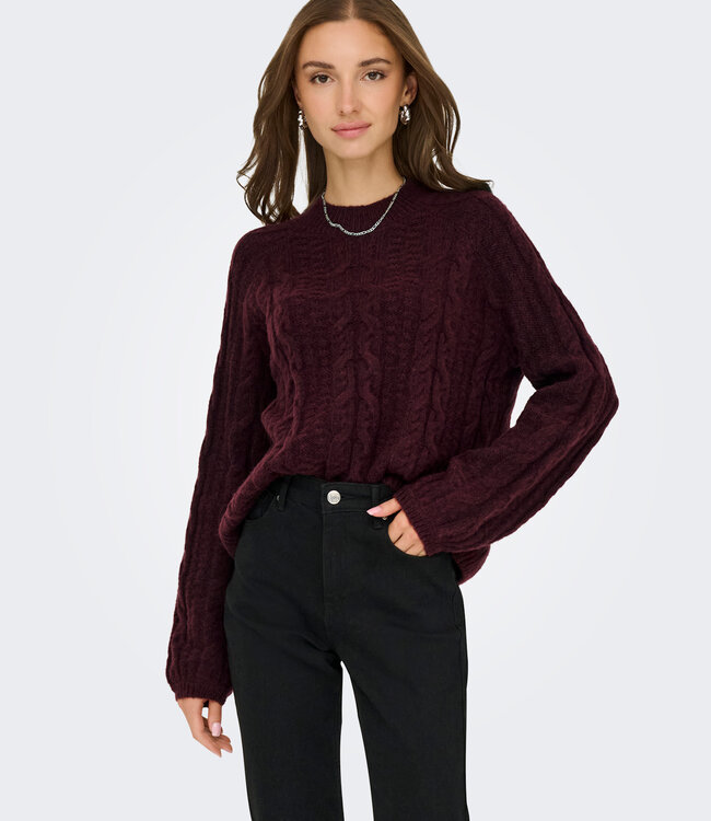 JDY Pull SILJA CABLE JDY MAROON