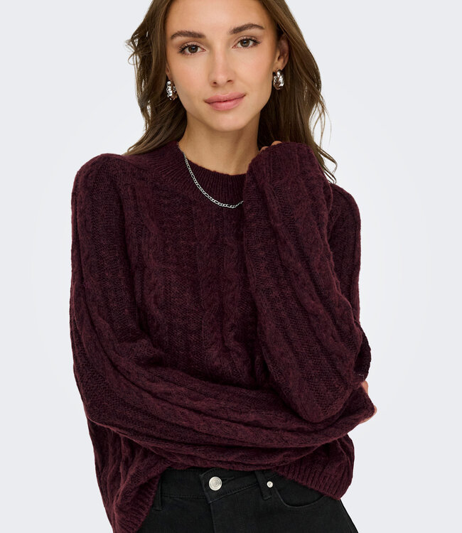 JDY Pull SILJA CABLE JDY MAROON