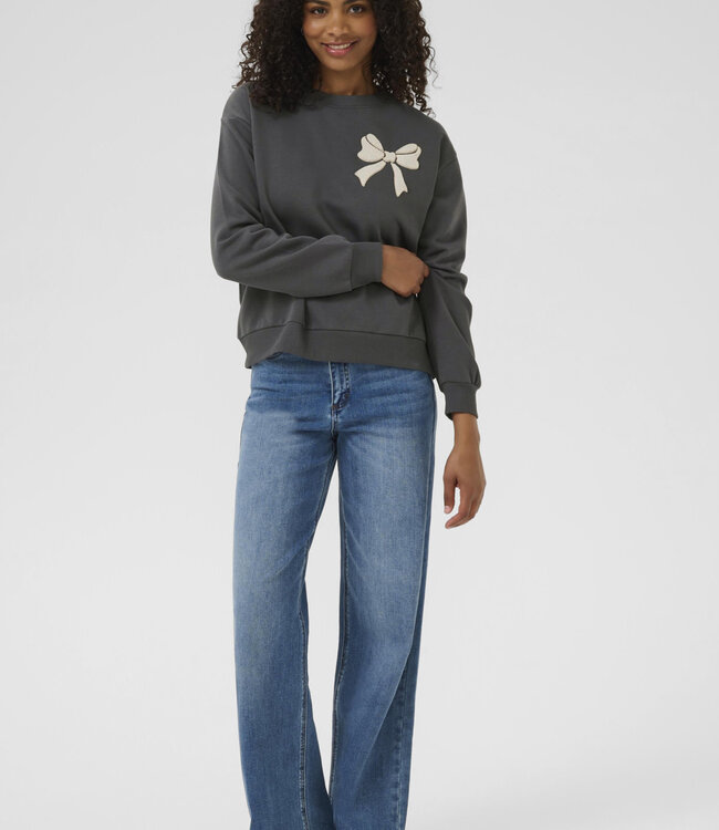 KAFFE Sweater ELENORA STRIK KAFFE BLACK OYSTER 108375