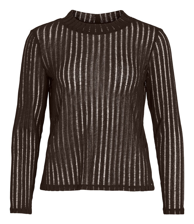 VILA T-Shirt FATIMA CREW NECK VILA COFFEE BEAN