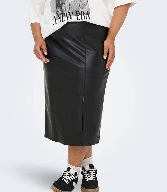 ONLY CARMAKOMA Rok HEIDI LEATHER ONLY CARMAKOMA BLACK
