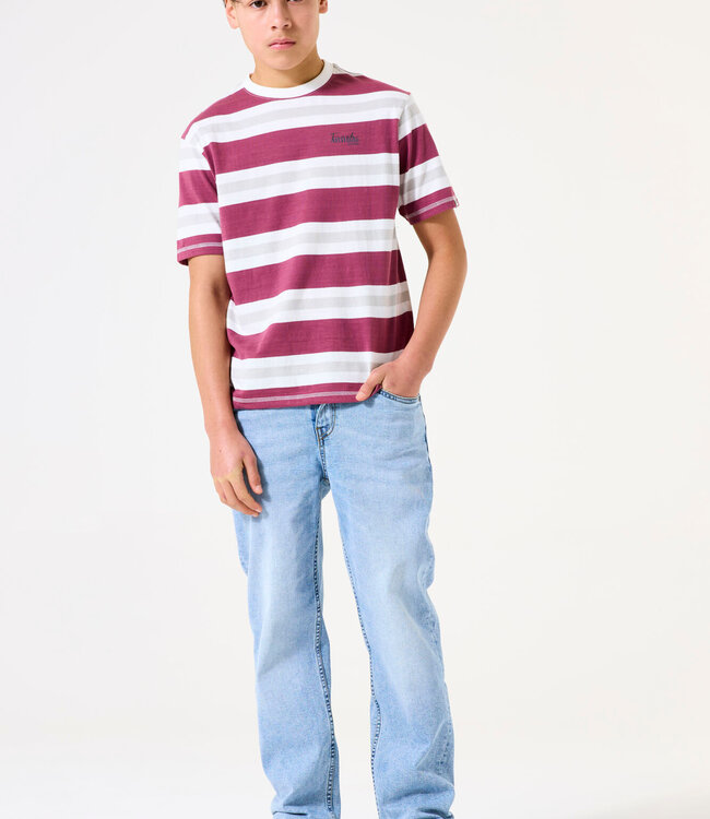 GARCIA T-Shirt STREEP GARCIA TEENS  BOYS FUSHIA WHITE