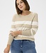 KAFFE CURVE Pull LIZZY STRIPED KNIT FEATHER GRAY 108924
