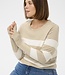 KAFFE CURVE Pull LIZZY STRIPED KNIT FEATHER GRAY 108924