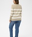 KAFFE CURVE Pull LIZZY STRIPED KNIT FEATHER GRAY 108924