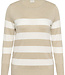 KAFFE CURVE Pull LIZZY STRIPED KNIT FEATHER GRAY 108924