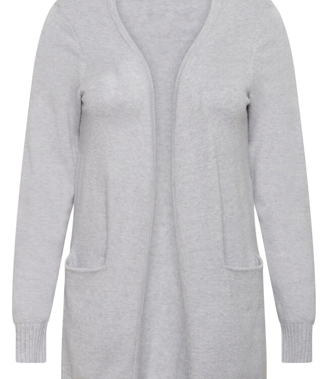 KAFFE CURVE Vest CARDIGAN ALIANNA KNIT KAFFE CURVE GREY MELANGE 100123