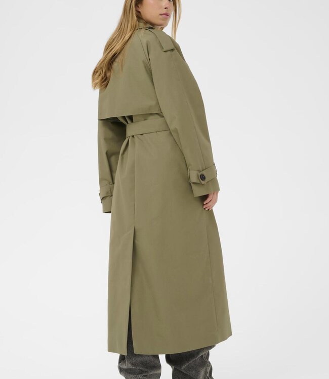 KAFFE Jas VALENTINA TRENCH KAFFE DUSKY GREEN 170517