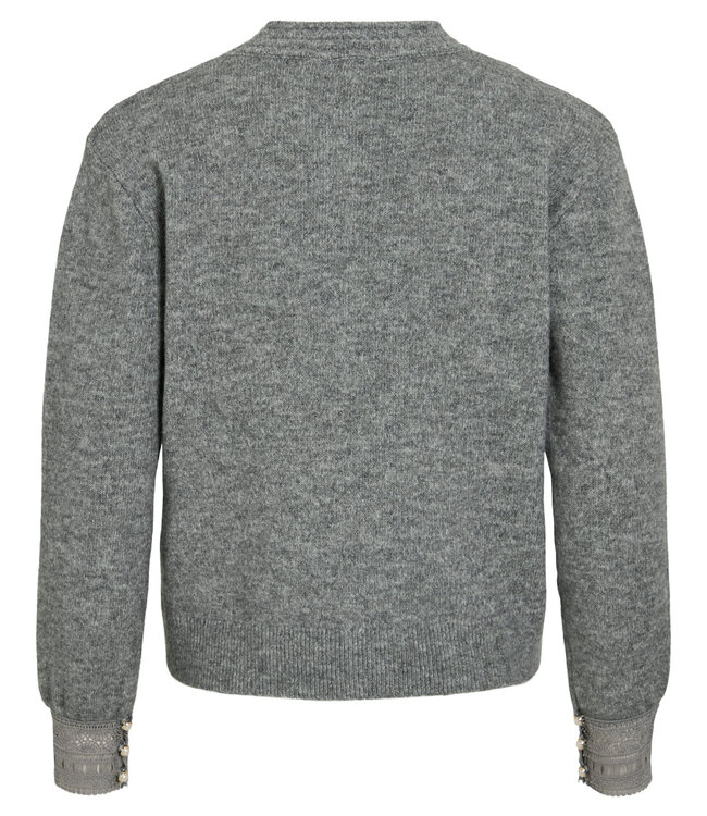 VILA Pull TARYN O-NECK VILA MEDIUM GREY