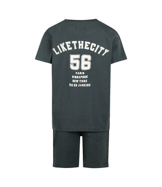 NO WAY MONDAY Short SET MET T-SHIRT  NO WAY MONDAY BOYS ANTRHRACITE