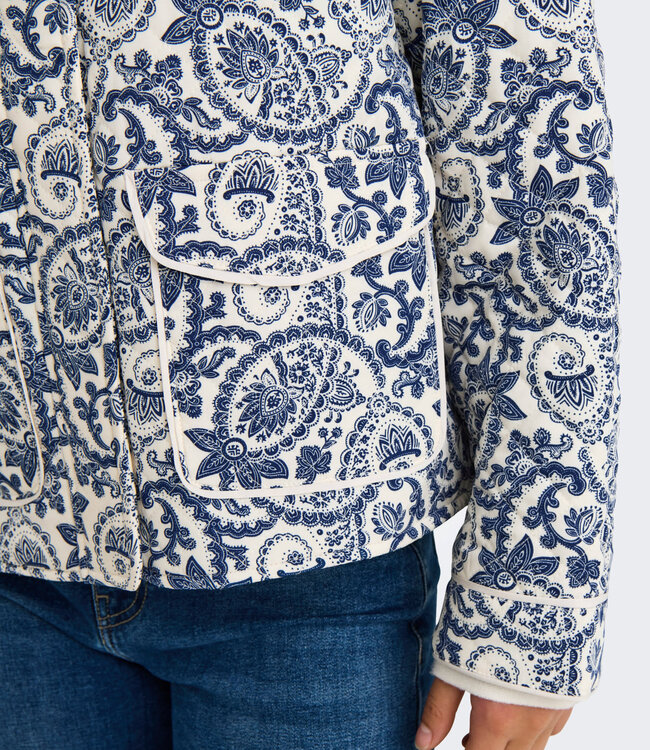 ONLY Vest QUILTED HALLIE ONLY BLUE TILE PRINT