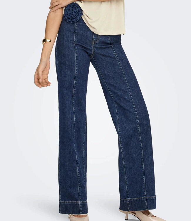 ONLY Broek MADISON WIDE ONLY ROSE DARK BLUE DENIM