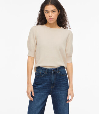 VILA Pull RIL O-NECK VILA SUPER LIGHT NATURAL ME