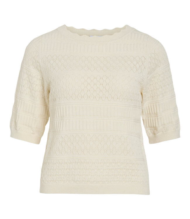 VILA Pull MILOS O-NECK VILA  WHISPER WHITE