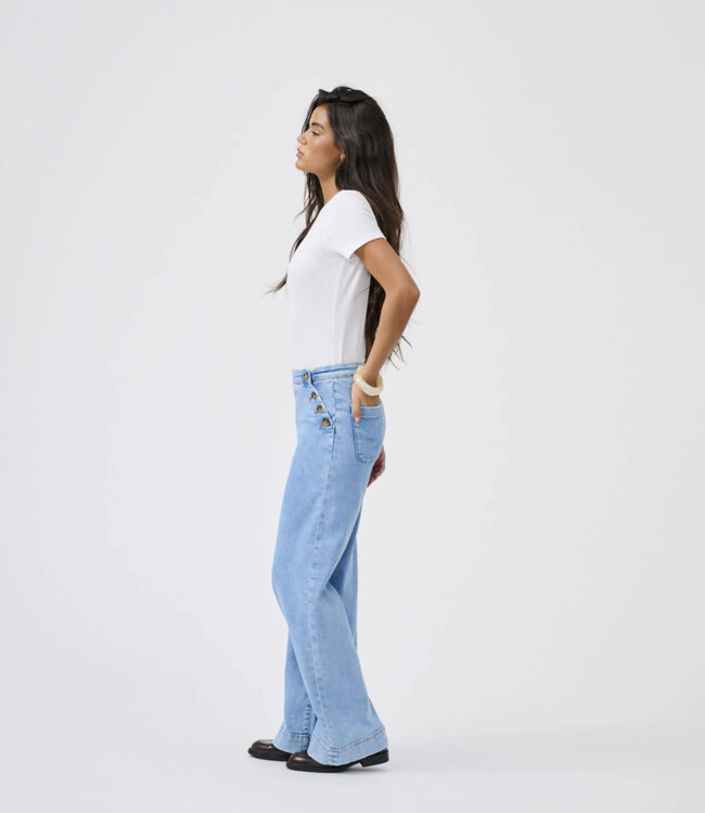 ONLY Jeans MADISON BUTTON WIDE ONLY LIGHT BLUE DENIM