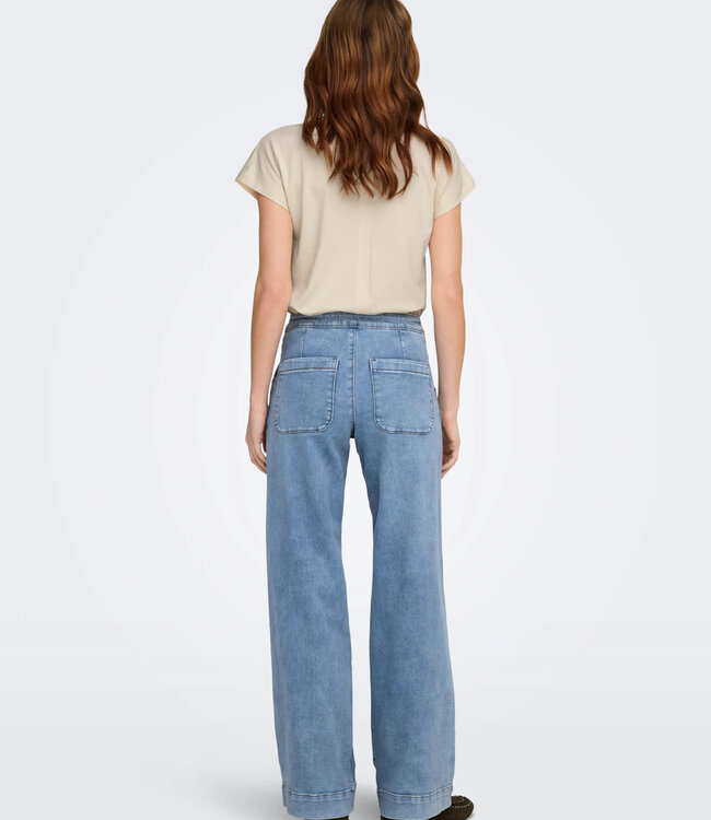 ONLY Jeans MADISON BUTTON WIDE ONLY LIGHT BLUE DENIM