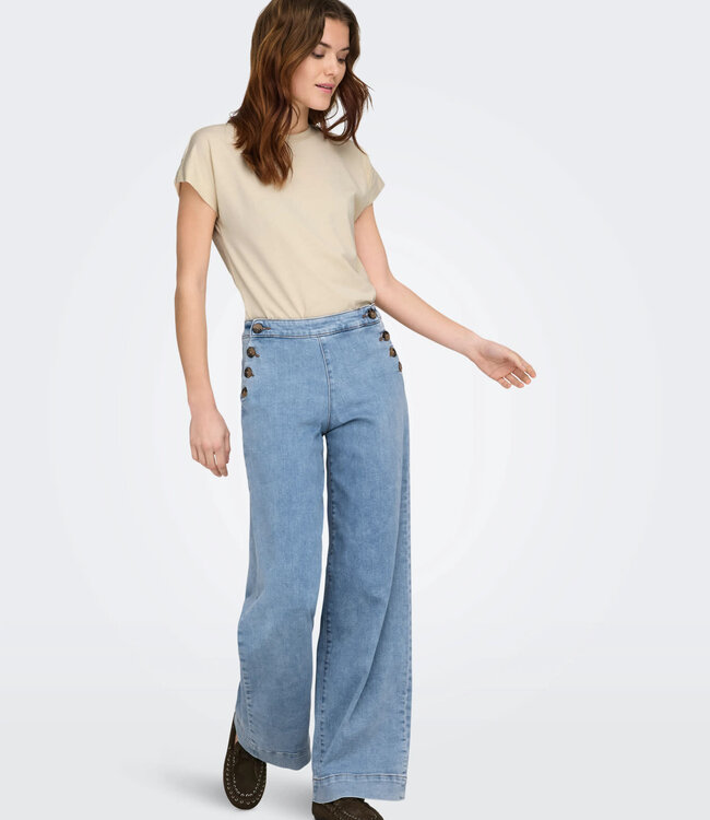 ONLY Jeans MADISON BUTTON WIDE ONLY LIGHT BLUE DENIM