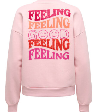 ONLY Pull SWEATER DAZE TERRY BACK PRINT ONLY ROSY TOUCH