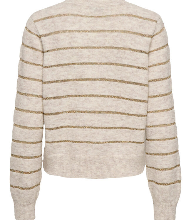 JDY Pull ALVA O-NECK LUREX JDY SANDSHELL