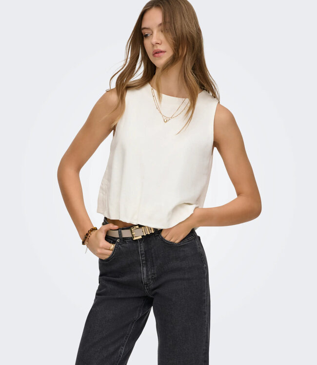 ONLY Blouse GOA BALLON LINNEN ONLY CLOUD DANCER