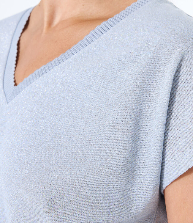 GARCIA T-Shirt GLITTER GARCIA CORNFLOWER