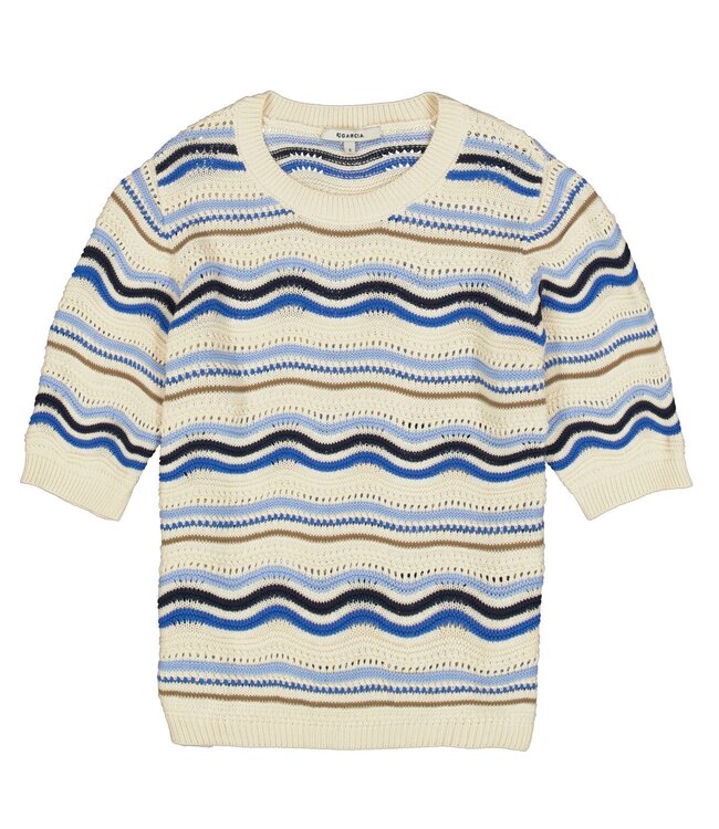 GARCIA Pull STRIPE GARCIA WHITECAP BLUE