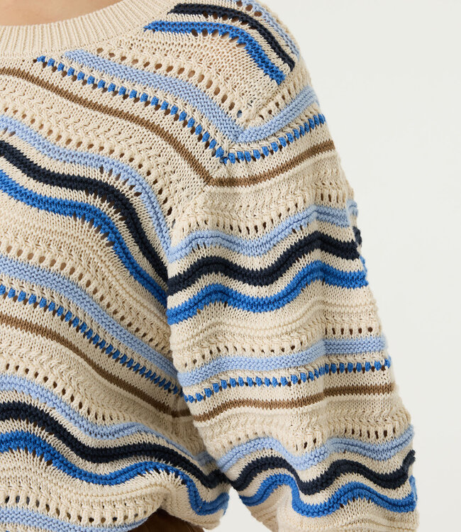 GARCIA Pull STRIPE GARCIA WHITECAP BLUE